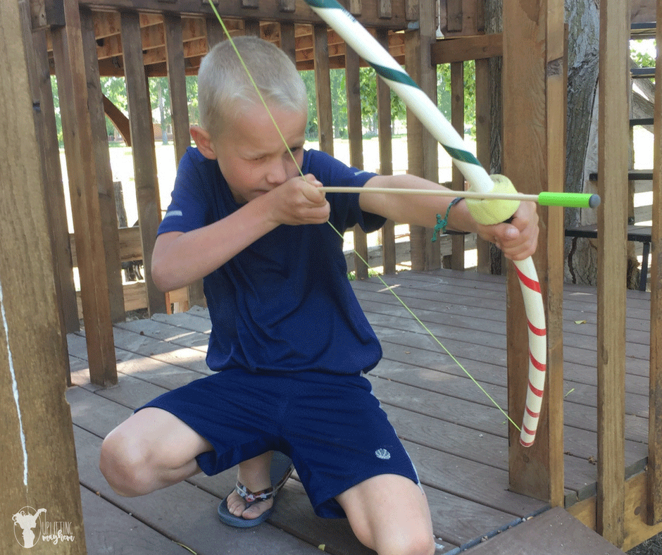 how to make a bow and arrow at home for kids