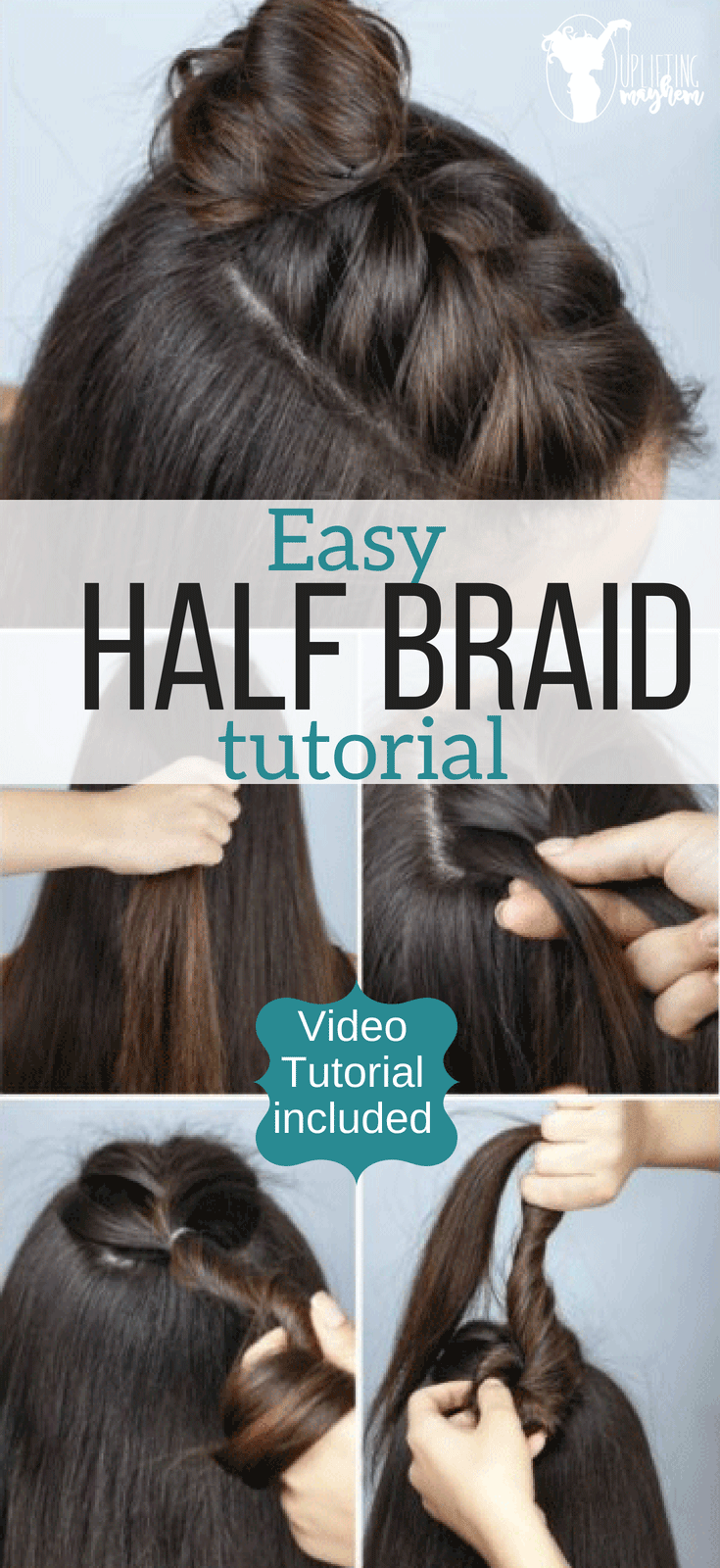 Easy Half Braid Hairstyle Tutorial Video Hairstyle Tutorial