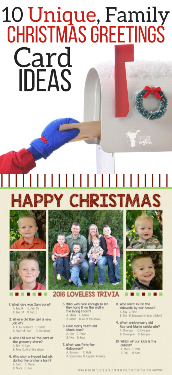 10 Unique, Family Christmas Greetings Card Ideas - Uplifting Mayhem